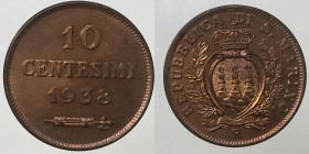 San Marino. 10 centesimi 1938 FDC