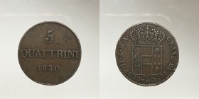 Firenze. Granducato di Toscana. 5 quattrini 1830. BB