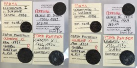 Zecche italiane - Lotto 4 monete (Gubbio, Parma, Ferrara)