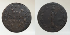 Prima Repubblica Romana 1798.1799. Roma. 2 baiocchi qBB