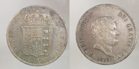 Napoli. Regno delle due Sicilie. Ferdinando II di Borbone piastra da 120 grana 1853 rif.Magliocca 563 BB