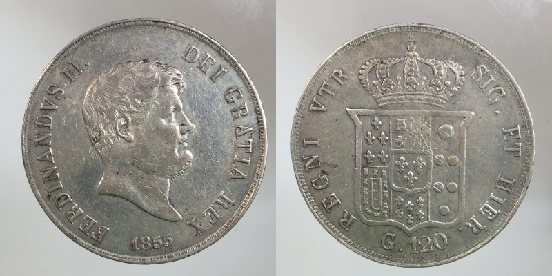 Napoli. Regno delle due Sicilie. Ferdinando II di Borbone piastra da 120 grana 1...