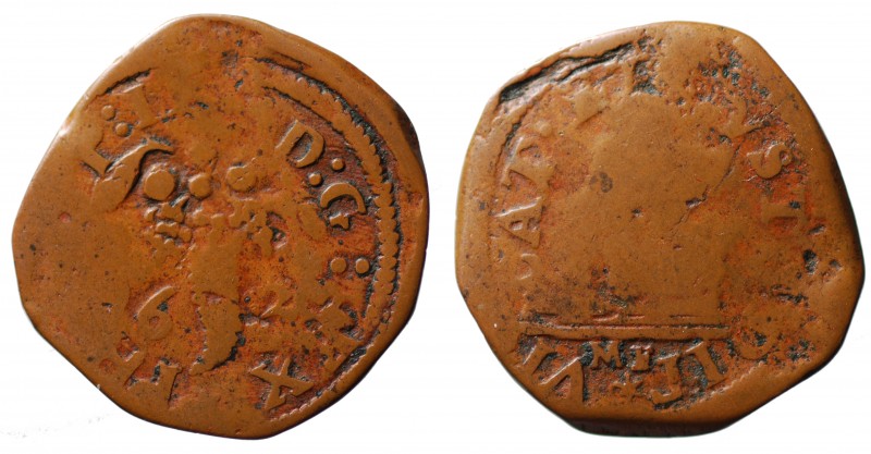 Napoli. Vicereame. Regno di Napoli. Filippo III 1598-1621. Tornese con Ara. CU 4...