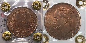 Umberto I. 10 centesimi 1893 Birmingham. Periziata Angiolillo FDC *segni da contatto