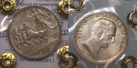 Vittorio Emanuele III 2 lire 1915 Ag. Periziata Angiolillo SPL-FDC