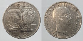 Vittorio Emanuele III. 50 centesimi 1936 rara qBB
