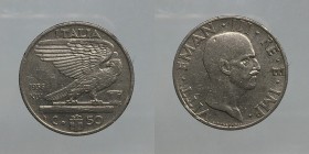 Vittorio Emanuele III. 50 centesimi 1936 Rara. qBB