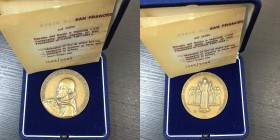 Medaglia IPZS VIII centenario della nascita di San Francesco di Assisi 1181-1981 AE 65g 50mm (2000 esemplari coniati)