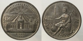 Milano. Esposizione Nazionale 1881. Metallo Bianco 32g 47mm