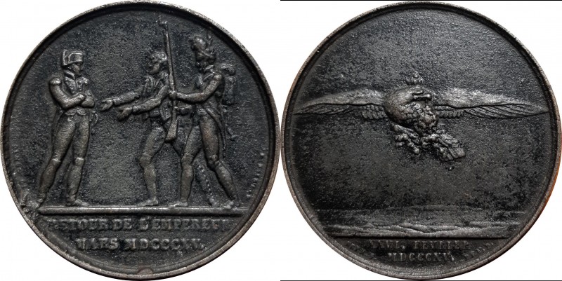 Napoleone I. LES CENT-JOURS Retour de l’Empereur 1815. 28,2g 39,3 mm