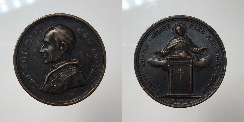 Papali. Leone XIII Giubileo 1900 AE 12,5g 30,3mm