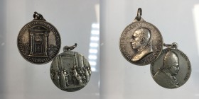 Papali. Pio XI e Pio XII. Lotto 2 medaglie giubilari 1925 e 1950