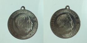 Savoia. Vittorio Emanuele III re d'Italia e Guglielmo II Jmperatore di Germania. Metallo bianco 3,57g 27,3mm