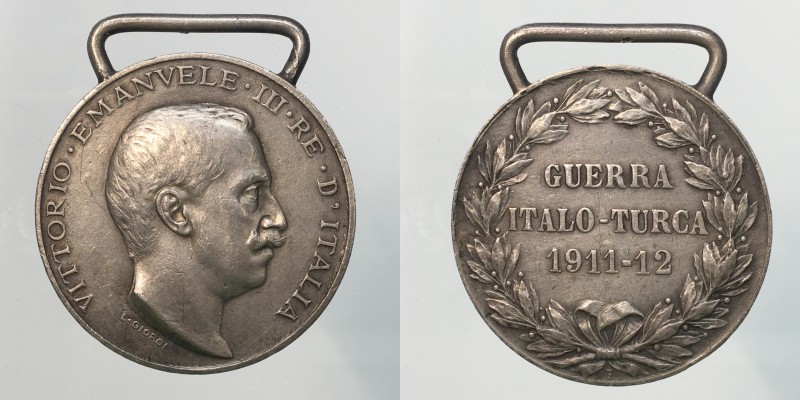 Savoia. Vittorio Emanuele III. Guerra Italo-Turca 1911-1912 Ag15,89g