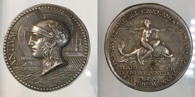 Medaglia Inaugurazione cavo Anzio - Sudamerica. Ottobre 1925 Ag 25,52g 37,88 mm