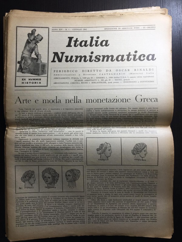 Italia Numismatica. Anno 1963 (Annata completa), Lotto di 10 riviste. Buono stat...