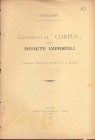 MONTI P. - Contributi al "Corpus" delle monete imperiali. Collezione Monti Pompeo di Milano. Milano, 1906. pp. 5, ill. n. t. Brossura ed. Buono stato ...