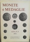 KUNST UND MUNZEN Lugano - Asta n. 8. Monete e medaglie di zecche italiane e straniere. 9-10-11 Maggio 1972. pp. 58, lotti 1139, tavv. 95 b/n. Ricca se...