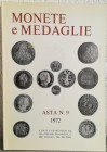 KUNST UND MUNZEN Lugano - Asta n. 9. Monete e medaglie di zecche di paesi stranieri e italiane. 4-5-6 Dicembre 1972. pp. 72, lotti 1551, tavv. 110 b/n...