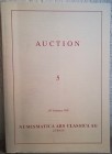 NAC – NUMISMATICA ARS CLASSICA. Auction no. 5. Zurich, 25 February 1992. Brossura ed., pp. 107, tavv. in b/n e a colori, ingrandimenti. Buono stato.