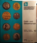 SCHWEIZERISCHE BANKVEREIN Basel - Auction 42, 21-23 januar 1997. Gold und silbermunzen. Pp. 578, nn. 3431 all with b/w ill., 8 col. plates