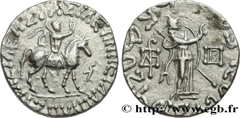 SCYTHIA - INDO-SCYTHIAN KINGDOM - AZES
Type : Tétradrachme bilingue 
Date : c. 5...