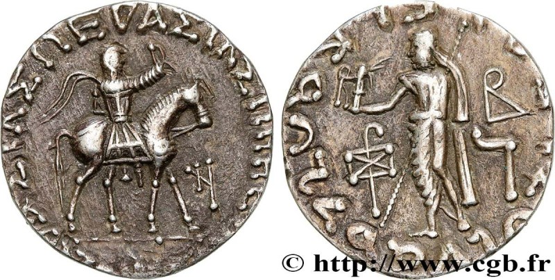 SCYTHIA - INDO-SCYTHIAN KINGDOM - AZES
Type : Tétradrachme bilingue 
Date : c. 3...