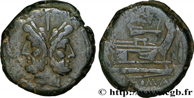 ROMAN REPUBLIC - ANONYMOUS
Type : As 
Date : 206-195 AC. 
Mint name / Town : Rom...