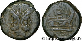 ROMAN REPUBLIC - ANONYMOUS
Type : As 
Date : 206-195 AC. 
Mint name / Town : Rome 
Metal : bronze 
Diameter : 34  mm
Orientation dies : 3  h.
Weight :...