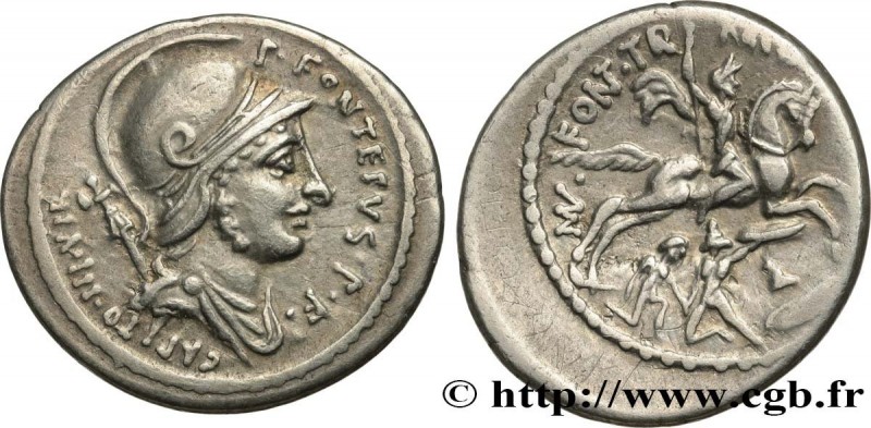 FONTEIA
Type : Denier 
Date : 55 AC. 
Mint name / Town : Rome 
Metal : silver 
M...
