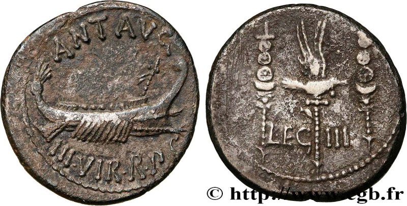 MARCUS ANTONIUS
Type : Denier 
Date : 32-31 AC. 
Mint name / Town : Patras 
Meta...