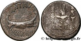 MARCUS ANTONIUS
Type : Denier 
Date : 32-31 AC. 
Mint name / Town : Patras 
Metal : silver 
Millesimal fineness : 750  ‰
Diameter : 16  mm
Orientation...