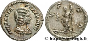 JULIA DOMNA
Type : Denier 
Date : 213 
Mint name / Town : Rome 
Metal : silver 
Millesimal fineness : 500  ‰
Diameter : 18,5  mm
Orientation dies : 7 ...