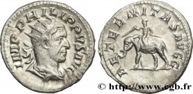 PHILIPPUS
Type : Antoninien 
Date : 249 
Mint name / Town : Rome 
Metal : billon 
Millesimal fineness : 450  ‰
Diameter : 22  mm
Orientation dies : 1 ...