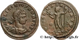 LICINIUS II
Type : Follis ou nummus 
Date : 318 
Mint name / Town : Arles 
Metal : copper 
Diameter : 21  mm
Orientation dies : 6  h.
Weight : 2,48  g...