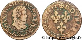 LOUIS XIII
Type : Double tournois, grand buste enfantin, drapé à large fraise 
Date : 1611 
Mint name / Town : Bordeaux 
Quantity minted : 1778676 
Me...