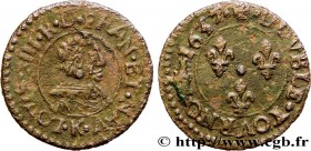 LOUIS XIII
Type : Double tournois, type 9 
Date : 1637 
Mint name / Town : Bordeaux 
Metal : copper 
Diameter : 20,5  mm
Orientation dies : 6  h.
Weig...