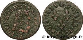 LOUIS XIII
Type : Double tournois de Navarre 
Date : 1635 
Mint name / Town : Saint-Palais 
Metal : copper 
Diameter : 20,5  mm
Orientation dies : 6  ...