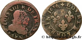 LOUIS XIII
Type : Double lorrain, 8e type de Stenay 
Date : 1636 
Mint name / Town : Stenay 
Metal : copper 
Diameter : 19  mm
Orientation dies : 6  h...