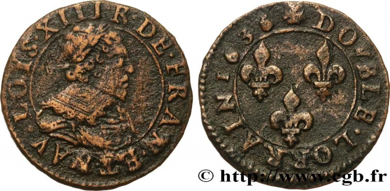 LOUIS XIII
Type : Double lorrain, type 9 
Date : 1636 
Mint name / Town : Stenay...