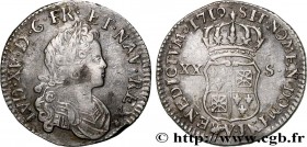 LOUIS XV THE BELOVED
Type : XX sols de Navarre 
Date : 1719 
Mint name / Town : Troyes 
Quantity minted : 394452 
Metal : silver 
Millesimal fineness ...