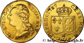 LOUIS XVI
Type : Louis d'or dit "aux écus accolés", faux d’époque 
Date : 1787 
Mint name / Town : Orléans 
Metal : gold 
Millesimal fineness : 917  ‰...