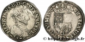 NAVARRE-BEARN - HENRY III
Type : Teston 
Date : 1576 
Mint name / Town : Morlaàs 
Metal : silver 
Diameter : 28,5  mm
Orientation dies : 9  h.
Weight ...
