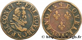 PRINCIPALITY OF CHATEAU-REGNAULT - FRANCIS OF BOURBON-CONTI
Type : Double tournois, type 6 
Date : n.d. 
Mint name / Town : Château-Regnault ou La Tou...
