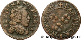 ARDENNES - LORDSHIP OF CUGNON - JEAN-THEODORE OF LÖWENSTEIN
Type : Denier tournois, type 6 
Date : n.d. 
Mint name / Town : Cugnon 
Metal : copper 
Di...