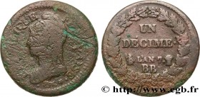 DIRECTOIRE
Type : Un décime Dupré, grand module 
Date : An 7 (1798-1799) 
Mint name / Town : Strasbourg 
Quantity minted : 1991917 
Metal : copper 
Di...