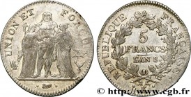 CONSULATE
Type : 5 francs Union et Force, Union desserré, avec glands intérieurs et gland extérieur 
Date : An 8 (1799-1800) 
Mint name / Town : Borde...