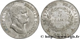 CONSULATE
Type : 5 francs Bonaparte Premier Consul 
Date : An XI (1802-1803) 
Mint name / Town : Paris 
Quantity minted : 3877151 
Metal : silver 
Mil...