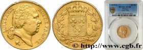 LOUIS XVIII
Type : 20 francs or Louis XVIII, tête nue 
Date : 1818 
Mint name / Town : Bayonne 
Quantity minted : 5.328 
Metal : gold 
Millesimal fine...