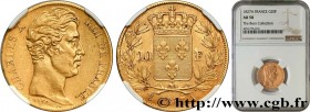 CHARLES X
Type : 20 francs or Charles X 
Date : 1827 
Mint name / Town : Paris 
Quantity minted : 154044 
Metal : gold 
Millesimal fineness : 900  ‰
D...